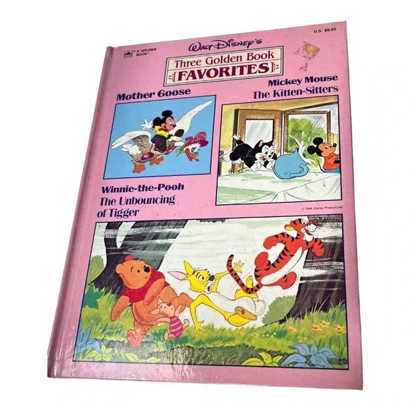 Walt Disney Three Golden Book FAVORITES-vintage-Super Rare c.1970-Nice Condition - Picture 1 of 9